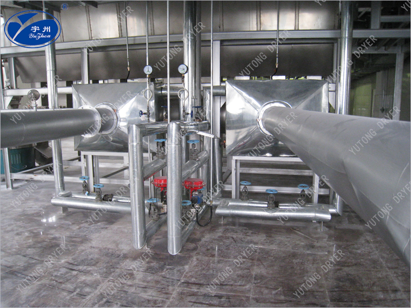 Vanillin boiling bed drying line