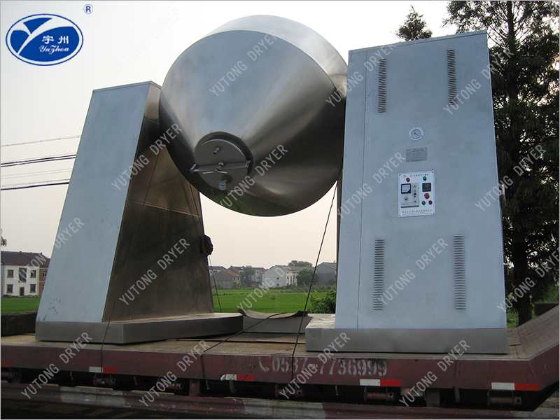 Metal powder double cone rotary vacuum dryer